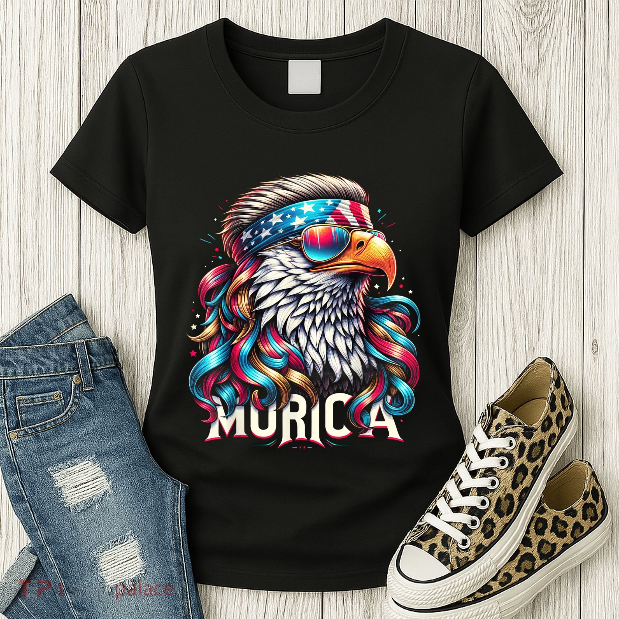 4th Of July Bald Eagle Mullet Murica Usa Usa Merica Women's T-Shirt