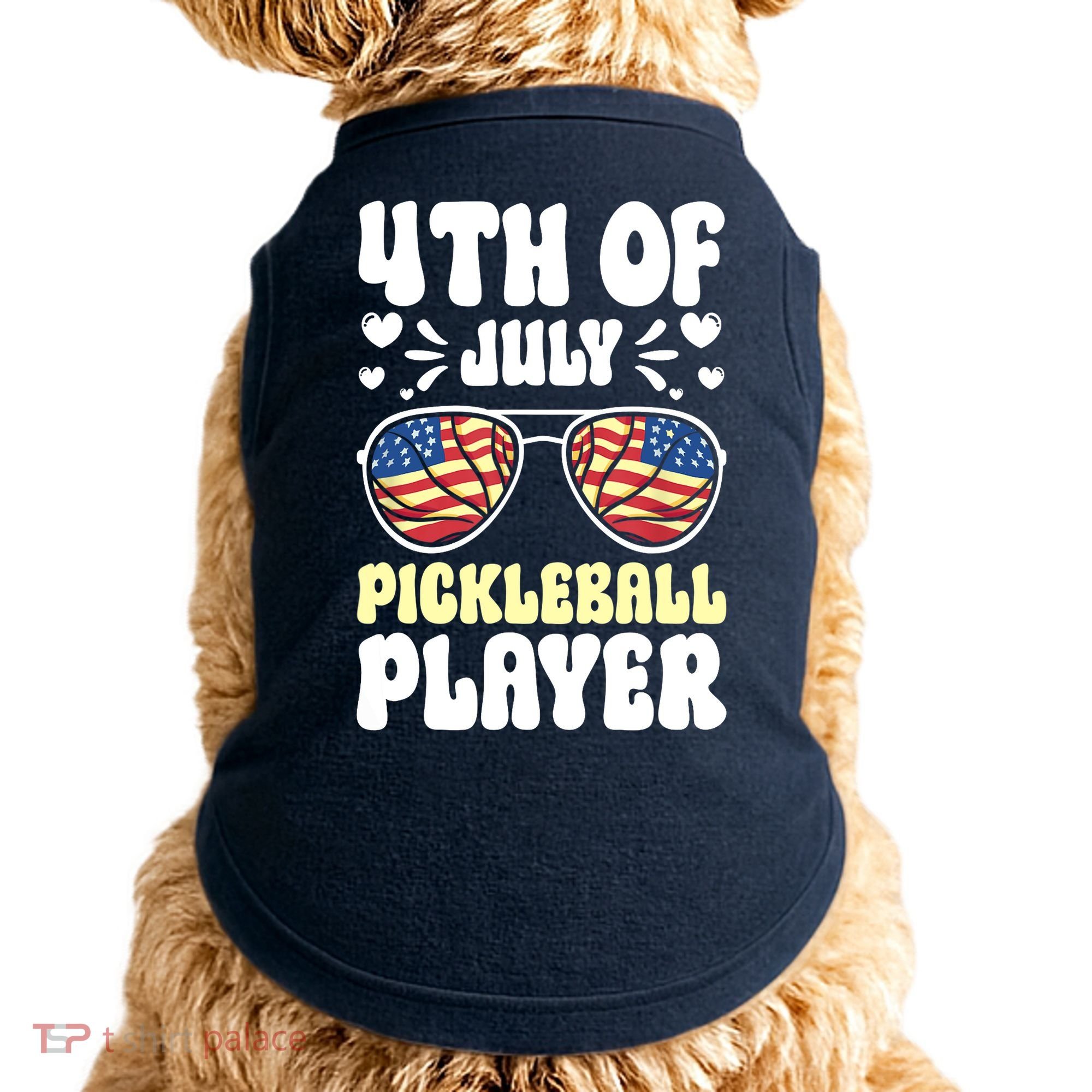 4th Of July Pickleball Player Doggie Tank