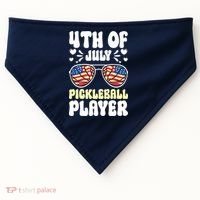 4th Of July Pickleball Player USA-Made Doggie Bandana thumb 0