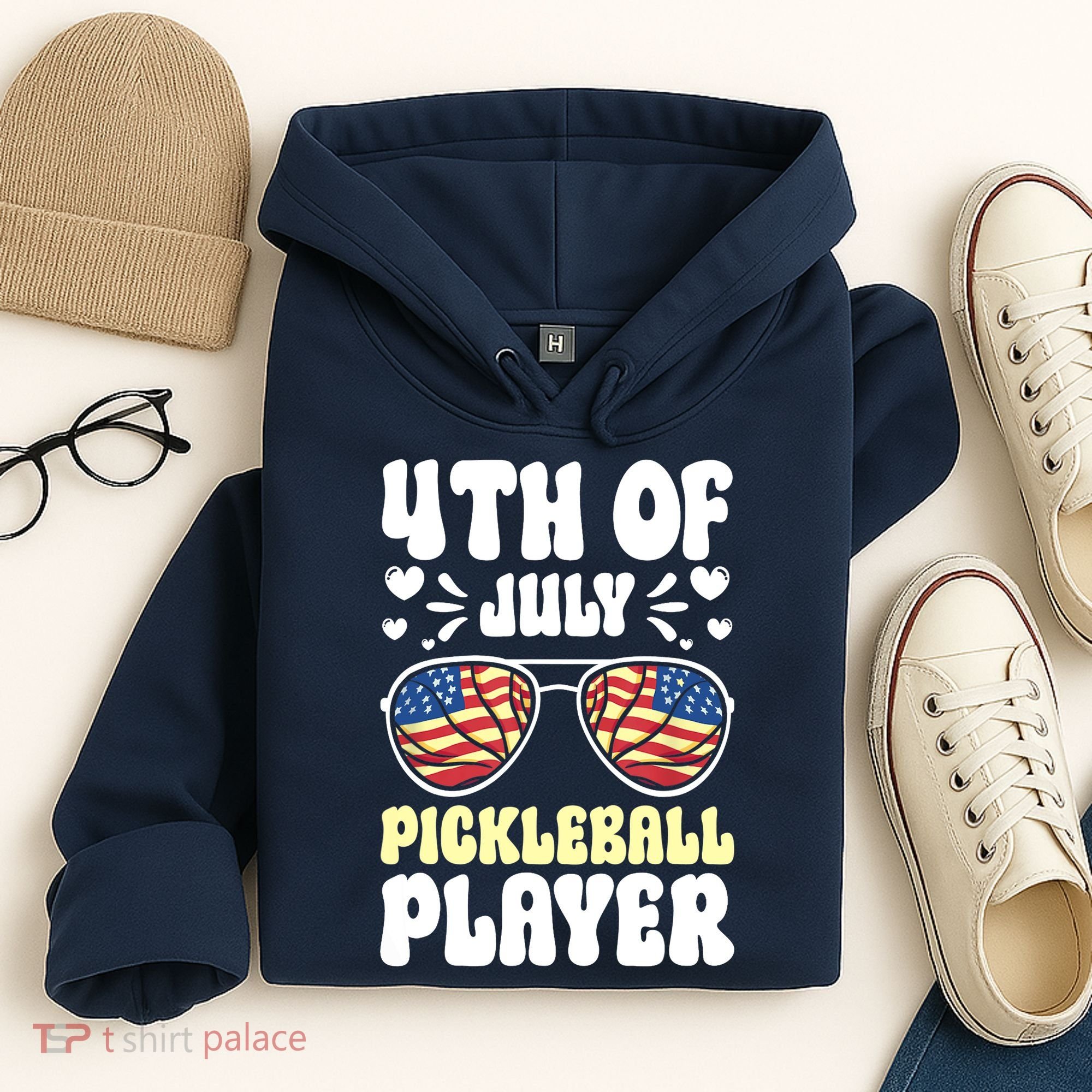 4th Of July Pickleball Player Hoodie