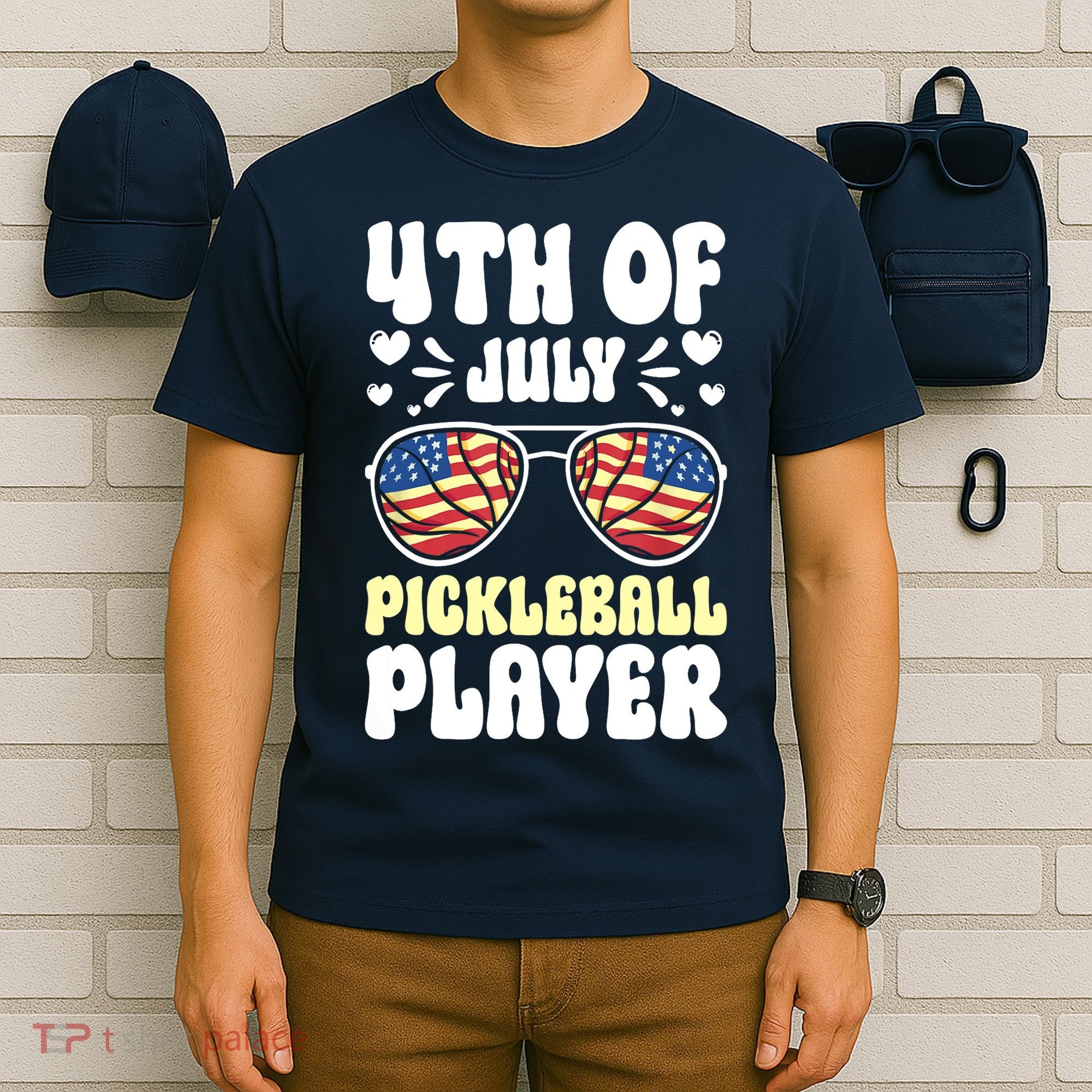 4th Of July Pickleball Player T-Shirt