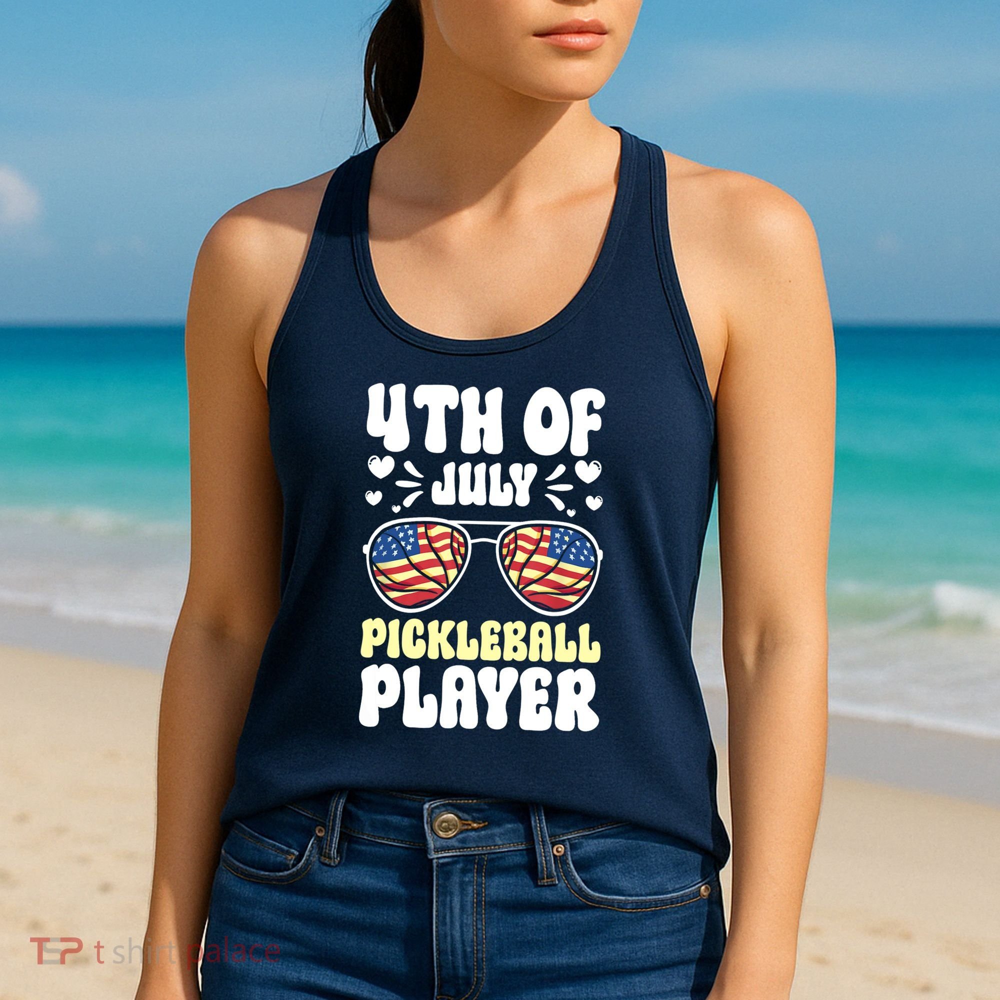 4th Of July Pickleball Player Women's Tank Top
