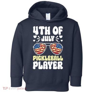 4th Of July Pickleball Player Toddler Hoodie