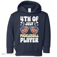 4th Of July Pickleball Player Toddler Hoodie thumb 0