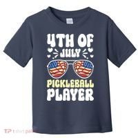 4th Of July Pickleball Player Toddler T-Shirt thumb 0