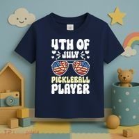 4th Of July Pickleball Player Toddler T-Shirt thumb 3