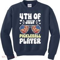 4th Of July Pickleball Player Kids Sweatshirt thumb 0