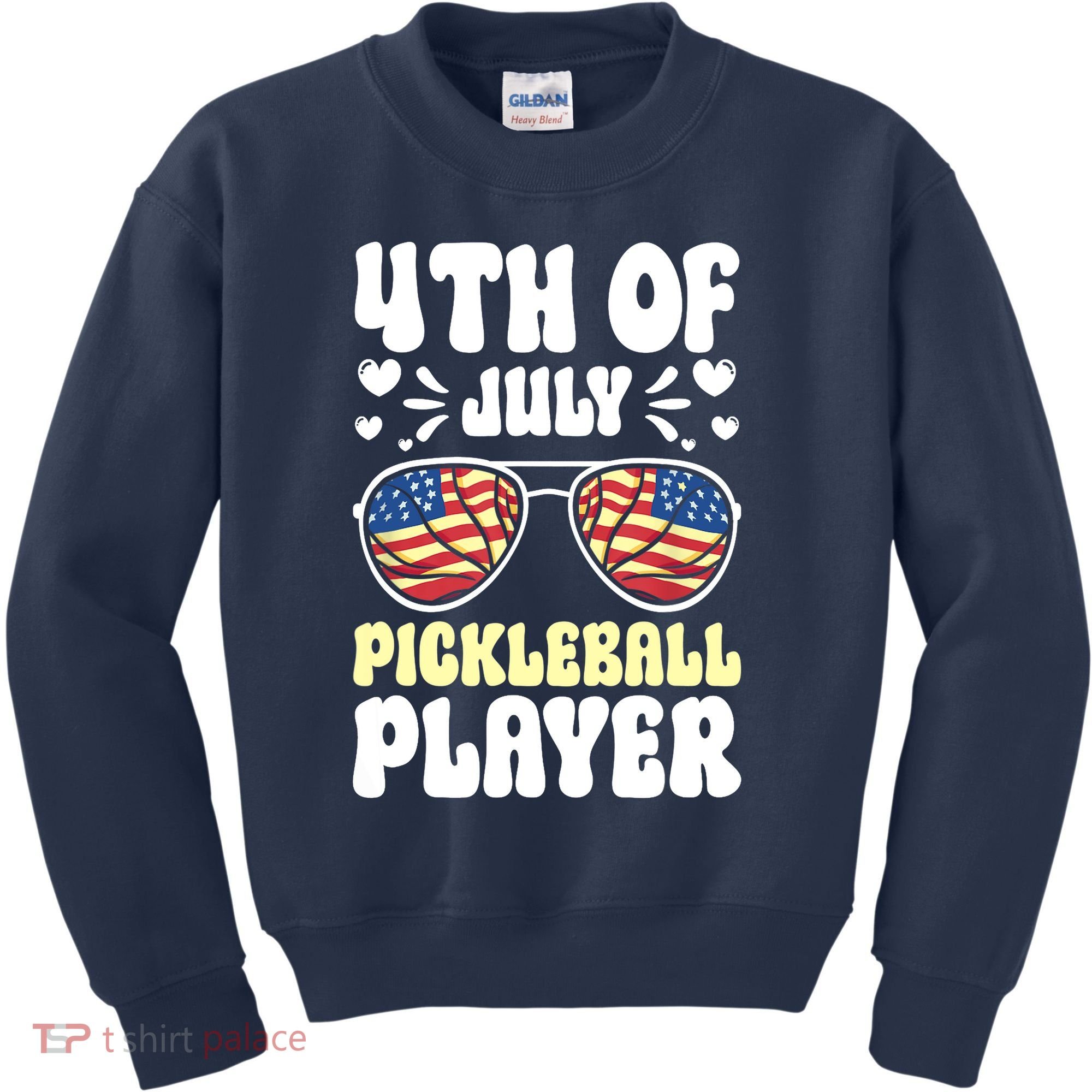 4th Of July Pickleball Player Kids Sweatshirt