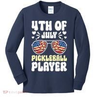 4th Of July Pickleball Player Kids Long Sleeve Shirt thumb 0