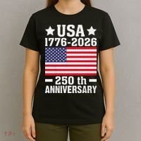 4th Of July America Flag Patriotic 250th Anniversary USA T-Shirt thumb 4