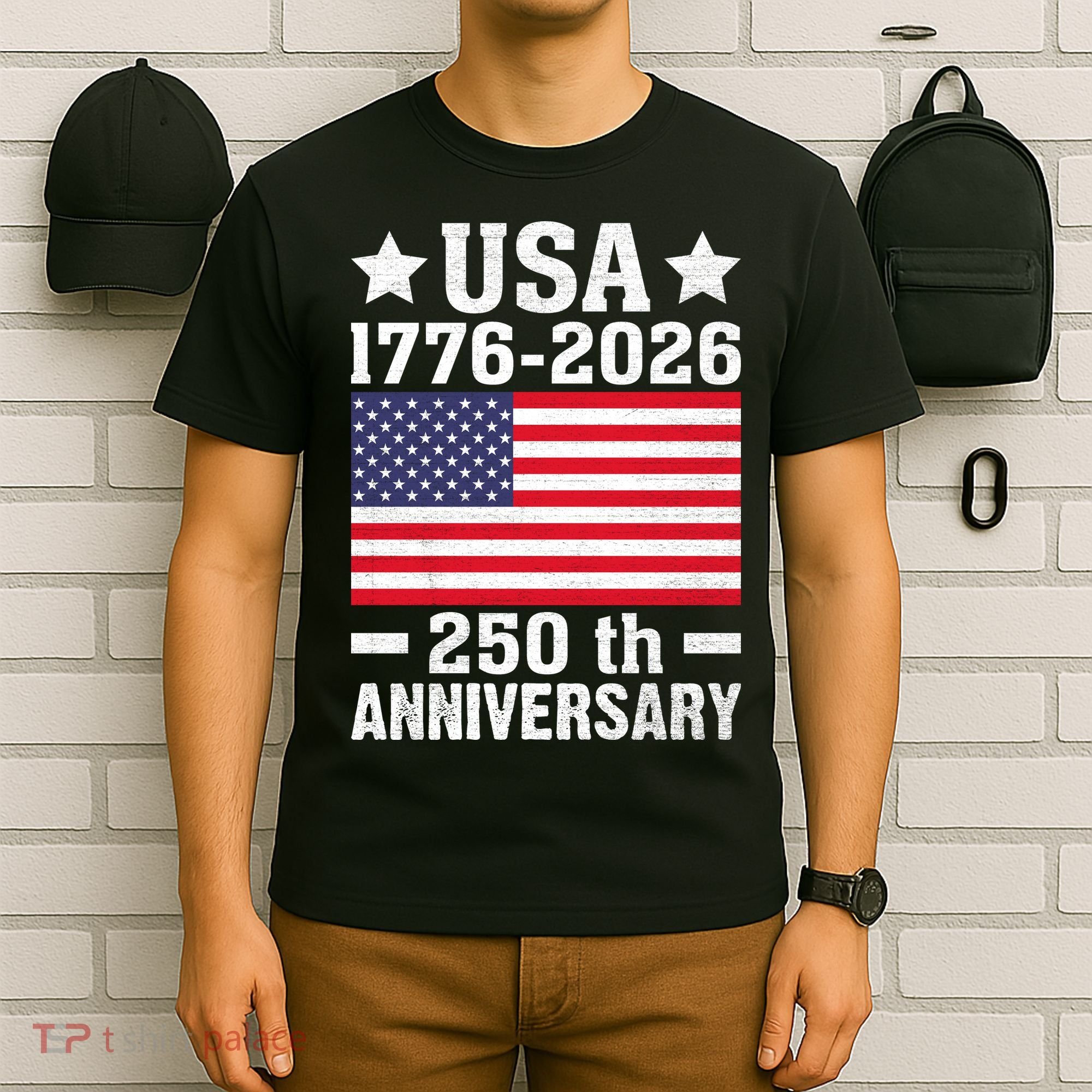 4th Of July America Flag Patriotic 250th Anniversary USA T-Shirt