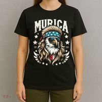 4th Of July Bald Eagle Mullet Murica Usa Usa Merica T-Shirt thumb 4