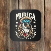 4th Of July Bald Eagle Mullet Murica Usa Usa Merica Coaster thumb 0