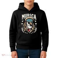 4th Of July Bald Eagle Mullet Murica Usa Usa Merica Kids Hoodie thumb 4