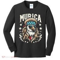 4th Of July Bald Eagle Mullet Murica Usa Usa Merica Kids Long Sleeve Shirt thumb 0