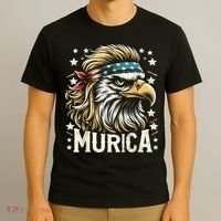 4th Of July Bald Eagle Mullet Murica Usa Usa Merica T-Shirt thumb 3