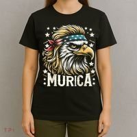 4th Of July Bald Eagle Mullet Murica Usa Usa Merica T-Shirt thumb 4