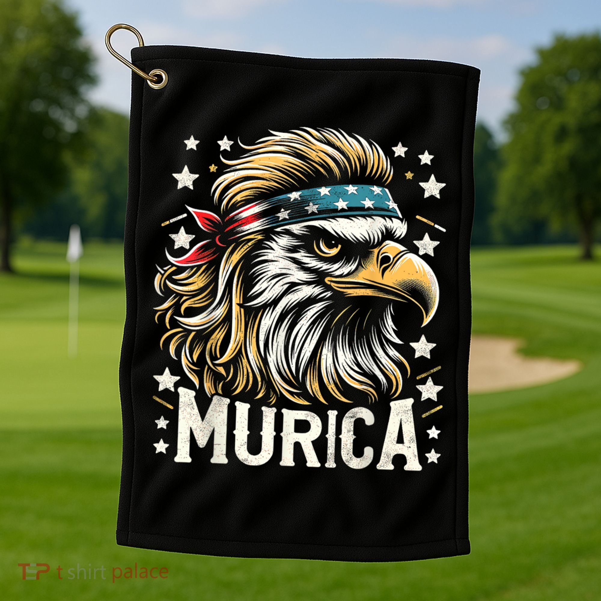 4th Of July Bald Eagle Mullet Murica Usa Usa Merica Golf Towel