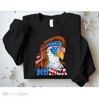 4th Of July Bald Eagle Mullet Murica Usa Usa Merica Sweatshirt thumb 2