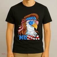 4th Of July Bald Eagle Mullet Murica Usa Usa Merica T-Shirt thumb 3