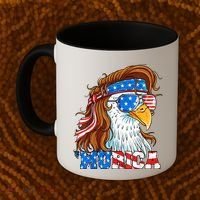 4th Of July Bald Eagle Mullet Murica Usa Usa Merica Coffee Mug thumb 2