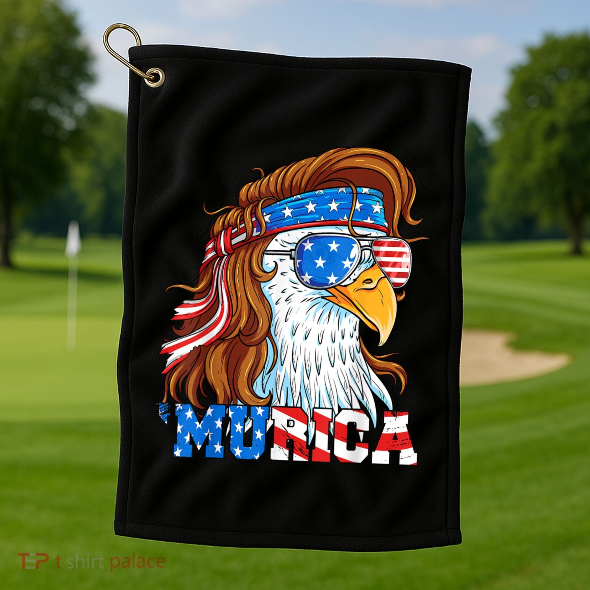 4th Of July Bald Eagle Mullet Murica Usa Usa Merica Golf Towel