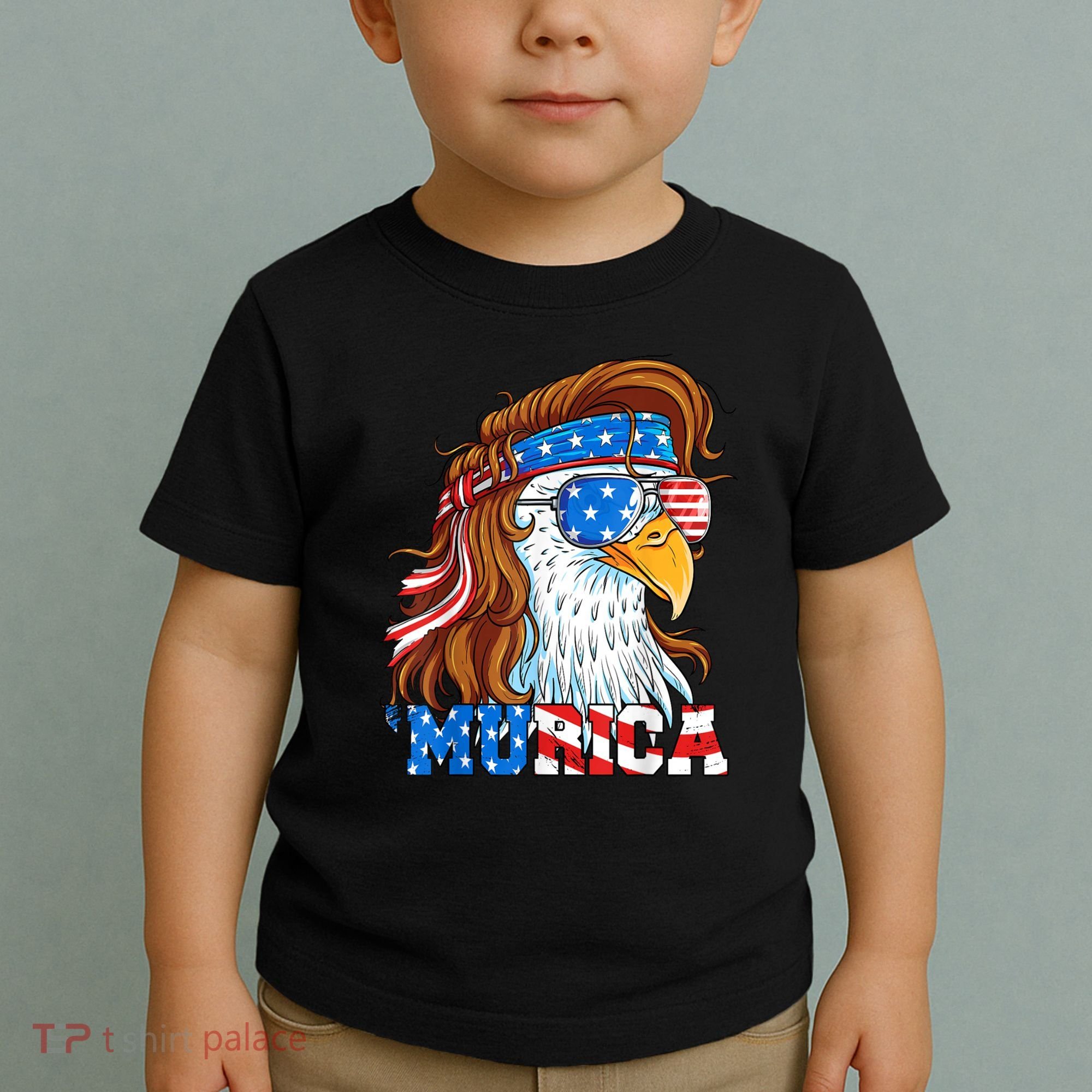 4th Of July Bald Eagle Mullet Murica Usa Usa Merica Toddler T-Shirt