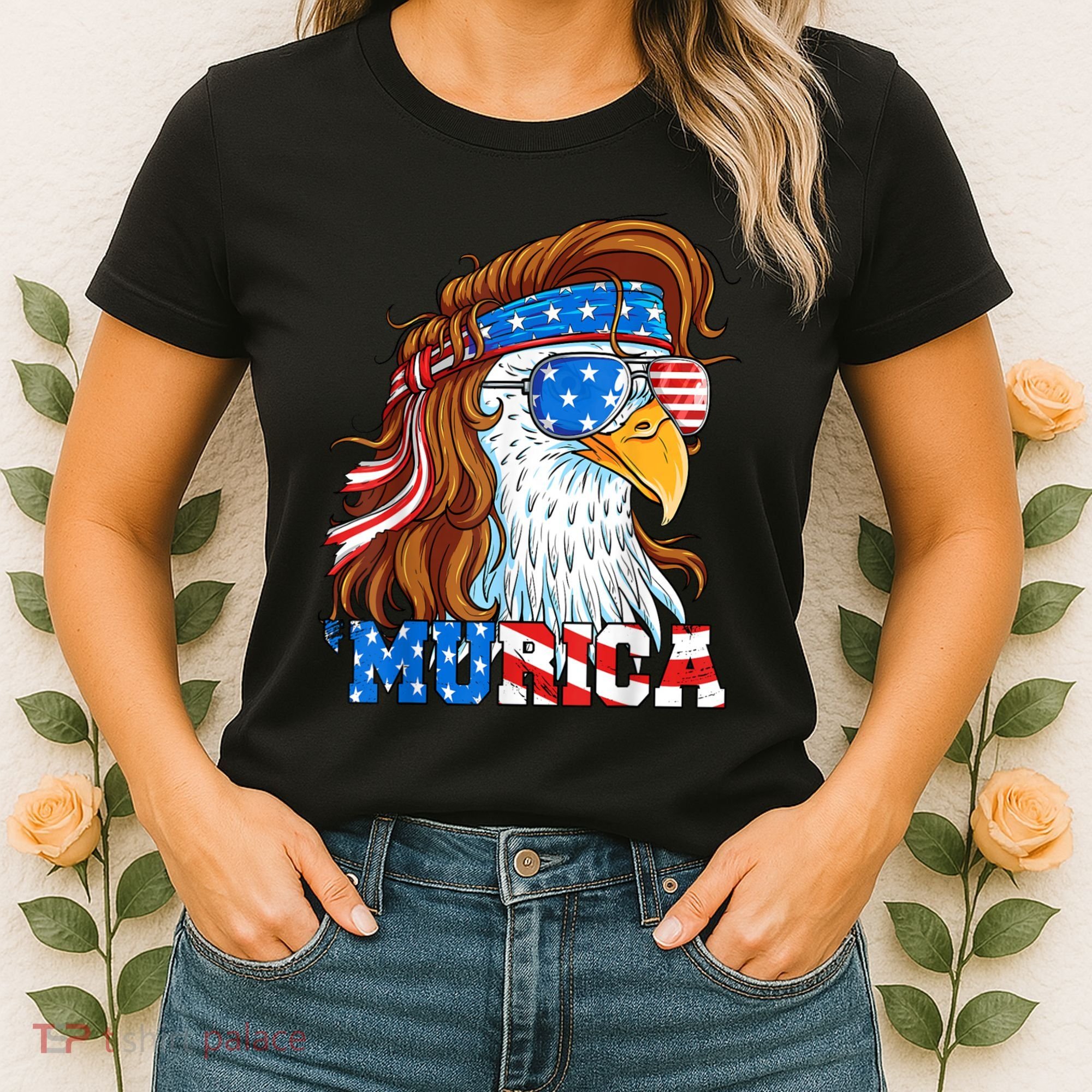 4th Of July Bald Eagle Mullet Murica Usa Usa Merica Women's T-Shirt