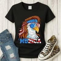 4th Of July Bald Eagle Mullet Murica Usa Usa Merica Women's T-Shirt thumb 3