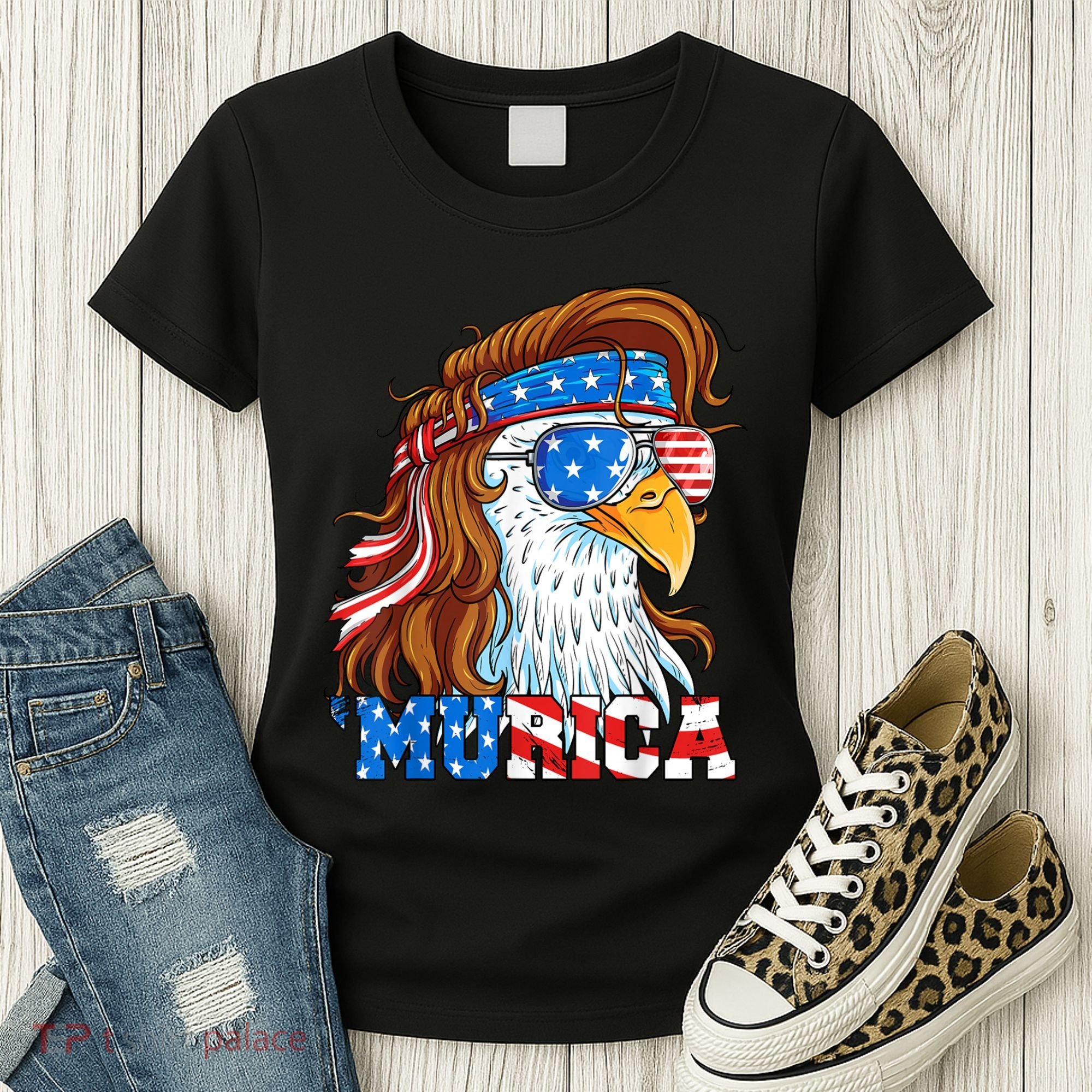 4th Of July Bald Eagle Mullet Murica Usa Usa Merica Women's T-Shirt