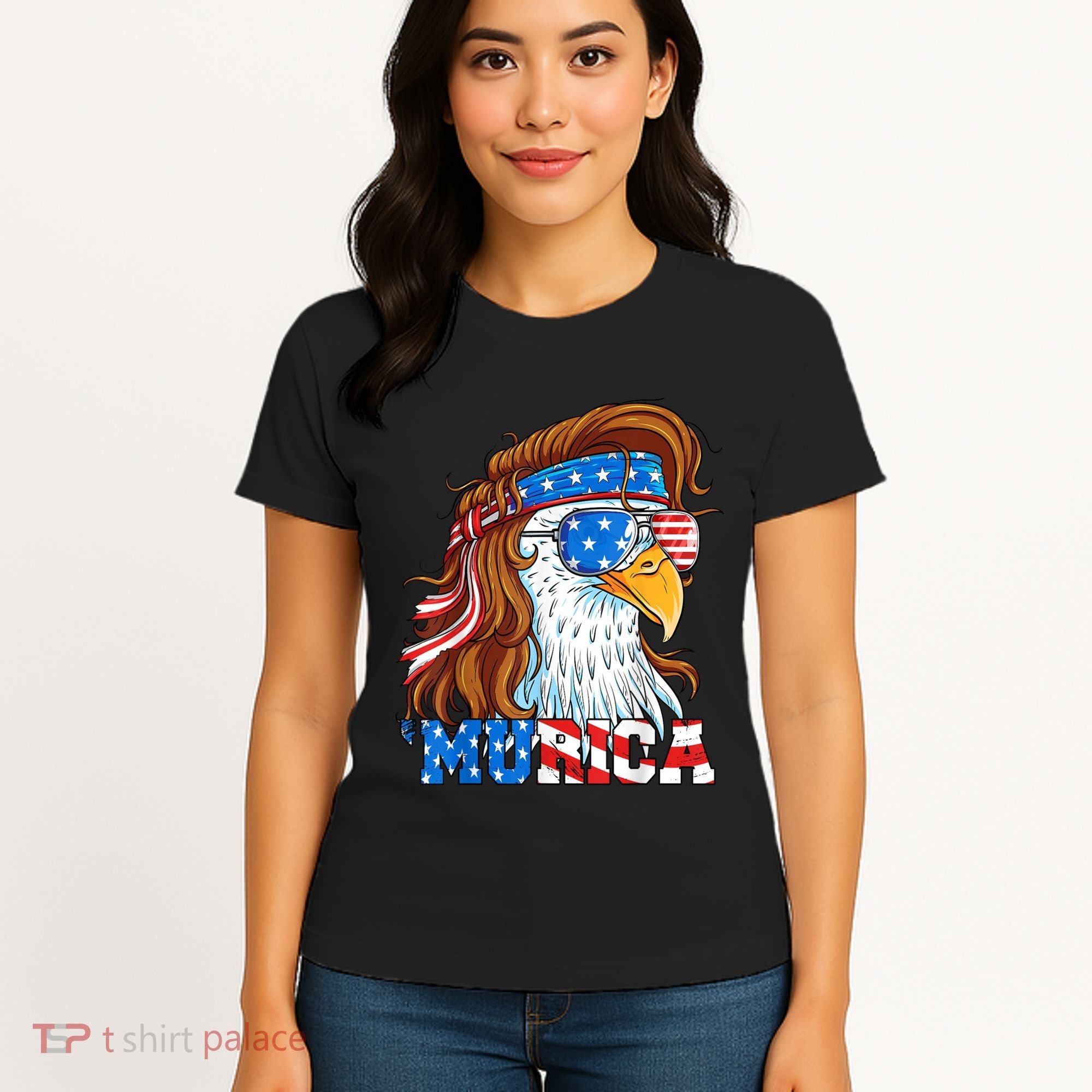 4th Of July Bald Eagle Mullet Murica Usa Usa Merica Women's T-Shirt