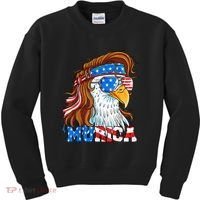 4th Of July Bald Eagle Mullet Murica Usa Usa Merica Kids Sweatshirt thumb 0