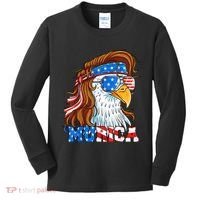 4th Of July Bald Eagle Mullet Murica Usa Usa Merica Kids Long Sleeve Shirt thumb 0