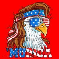 4th Of July Bald Eagle Mullet Murica Usa Usa Merica Santa Hat thumb 1