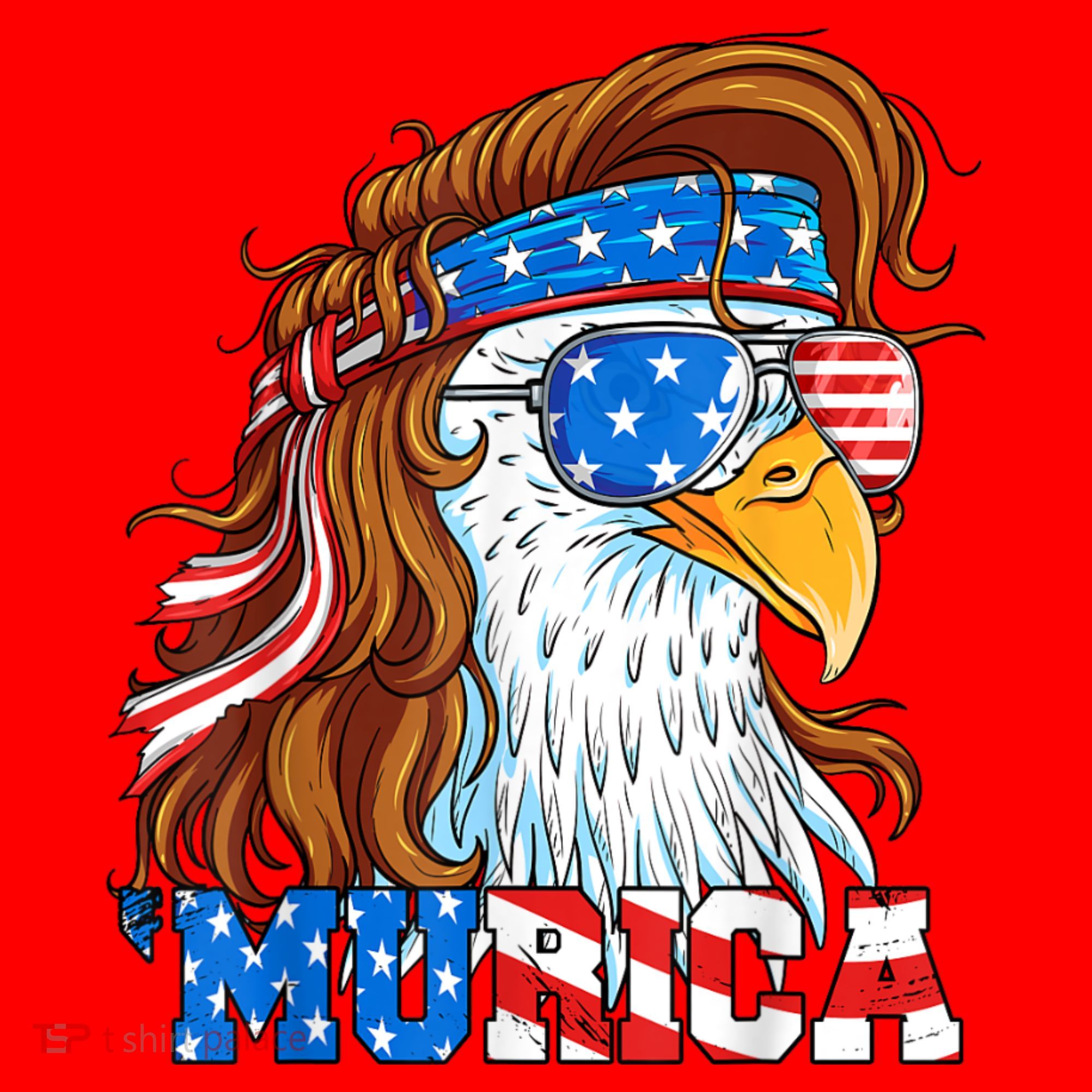 4th Of July Bald Eagle Mullet Murica Usa Usa Merica Santa Hat
