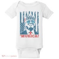 4th Of July Bald Eagle Mullet Murica Usa Usa Merica Baby Bodysuit thumb 0