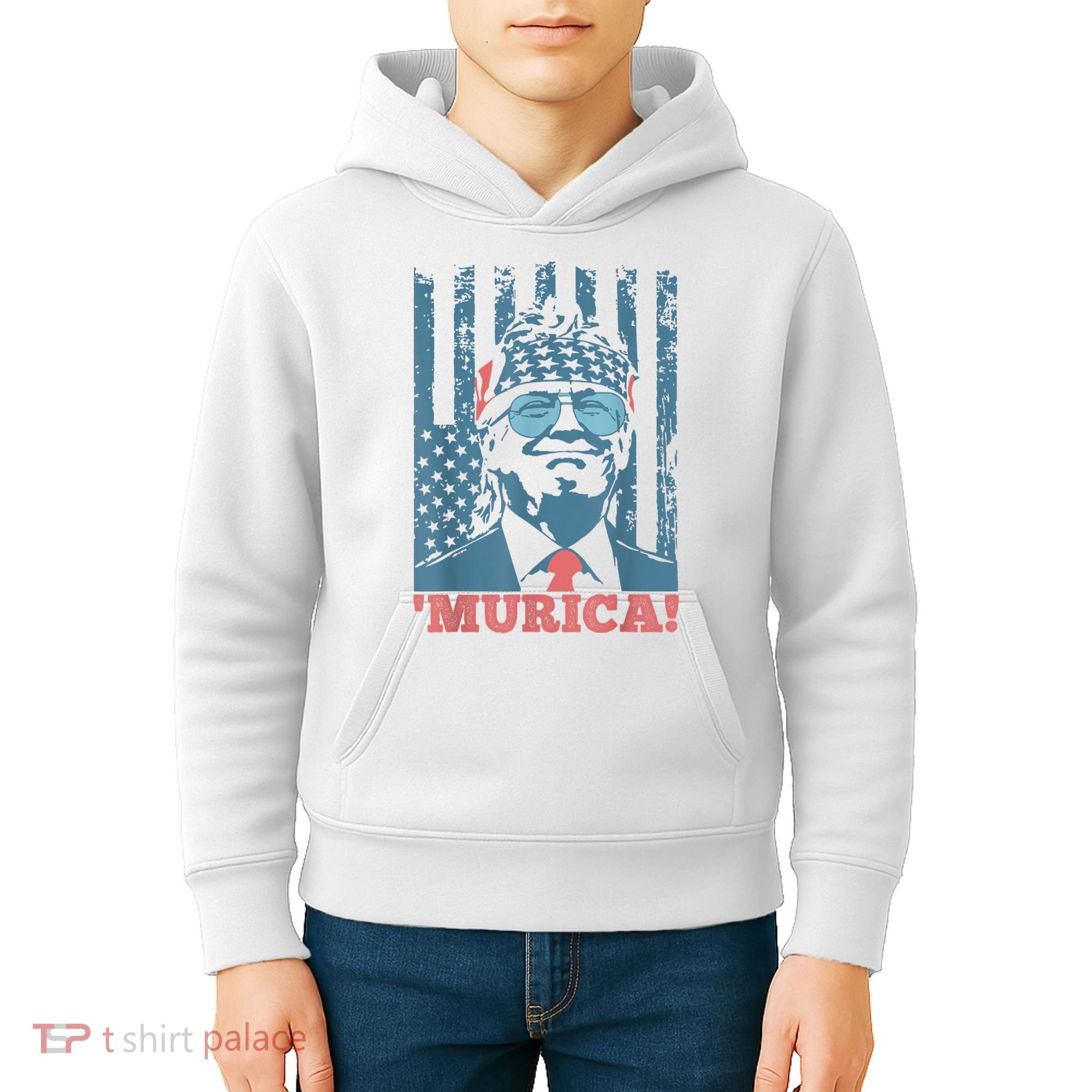 4th Of July Bald Eagle Mullet Murica Usa Usa Merica Kids Hoodie