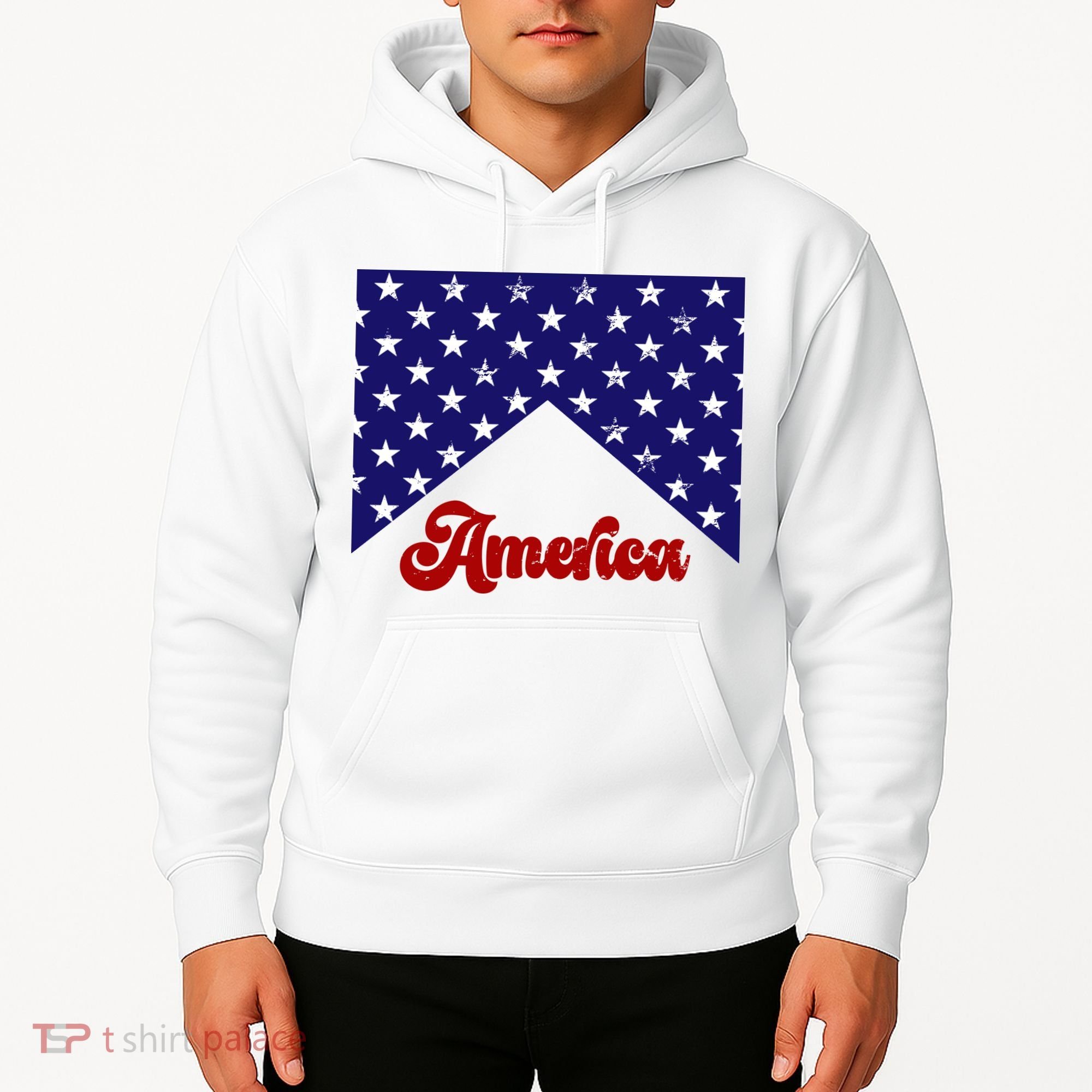 4th Of July Independence Day America Retro Pattern Hoodie