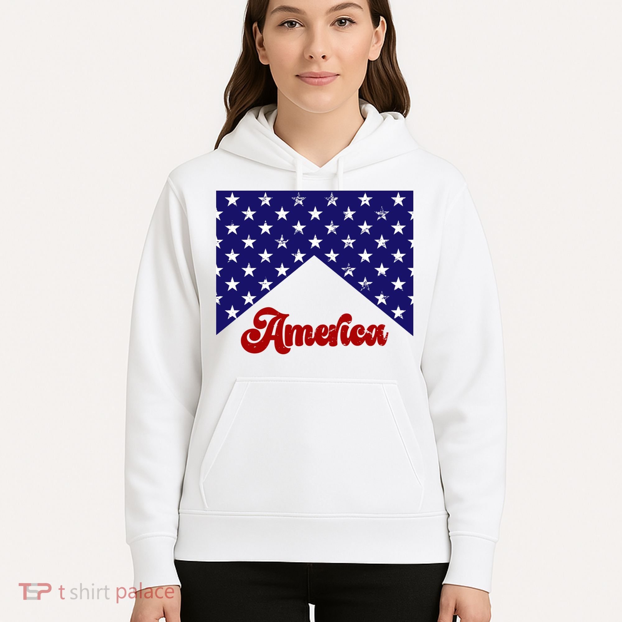 4th Of July Independence Day America Retro Pattern Hoodie