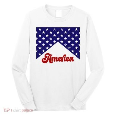 4th Of July Independence Day America Retro Pattern Long Sleeve Shirt
