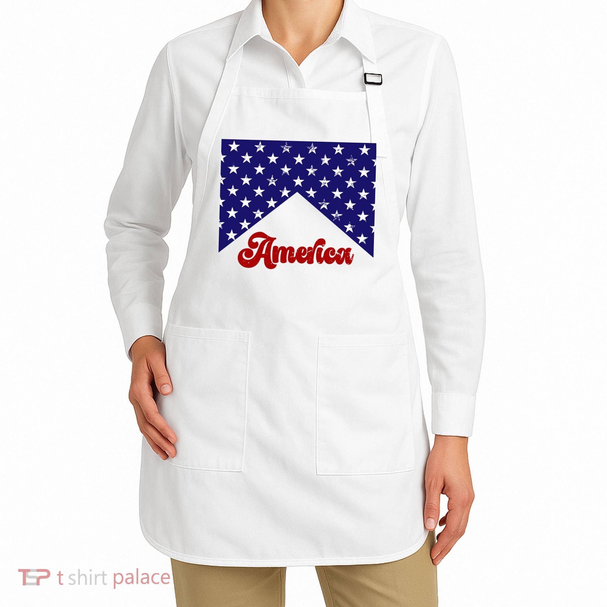 4th Of July Independence Day America Retro Pattern Apron