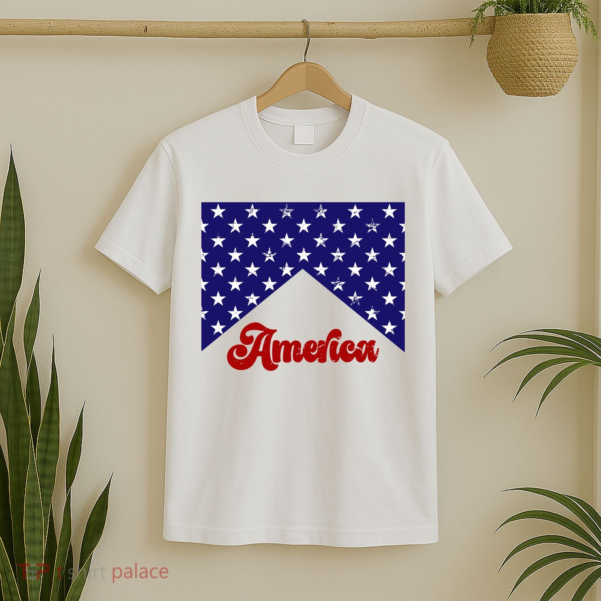 4th Of July Independence Day America Retro Pattern T-Shirt