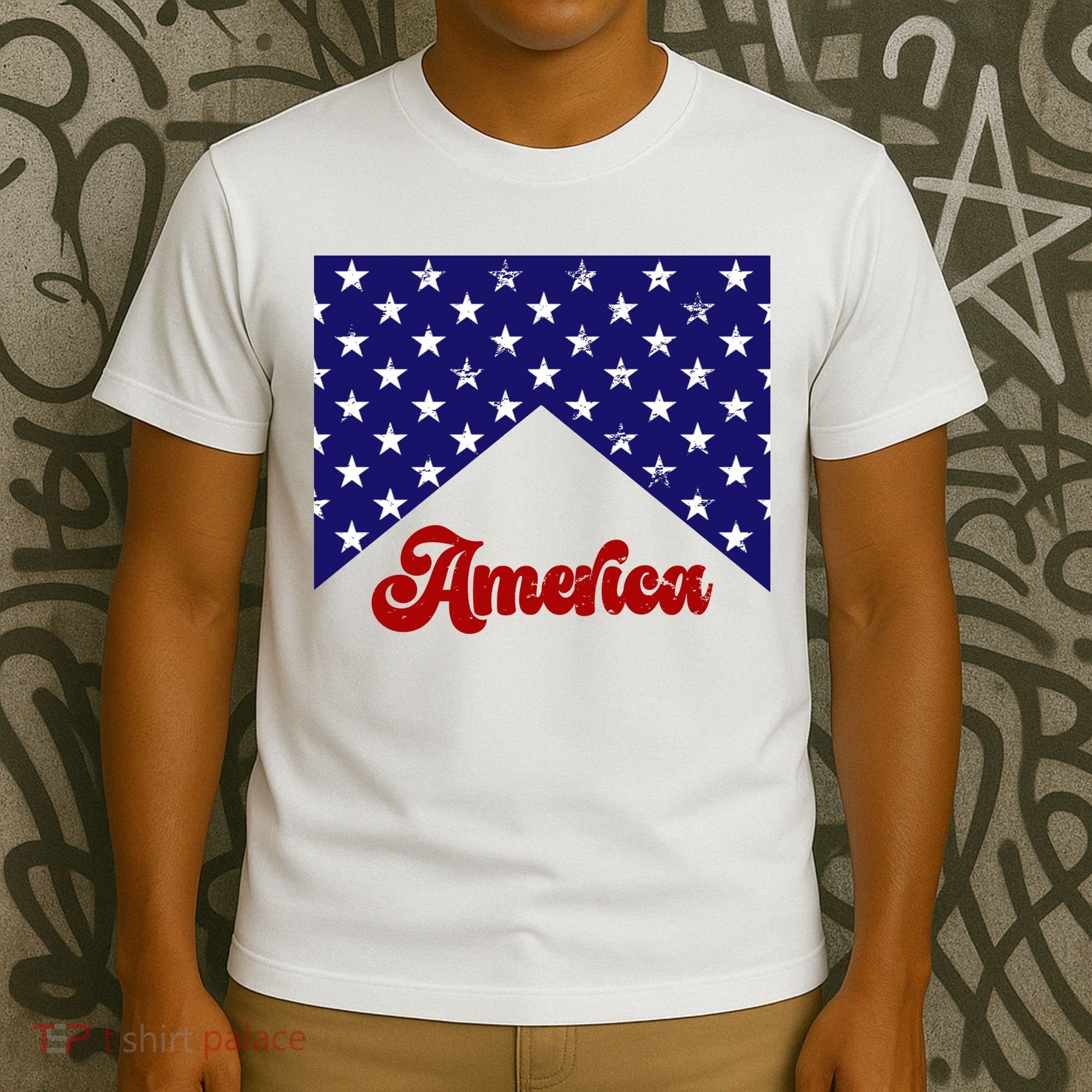 4th Of July Independence Day America Retro Pattern T-Shirt