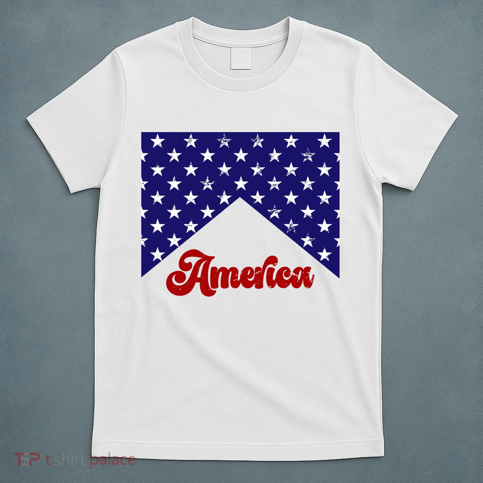 4th Of July Independence Day America Retro Pattern T-Shirt