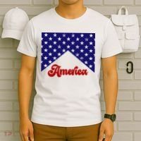 4th Of July Independence Day America Retro Pattern T-Shirt thumb 6