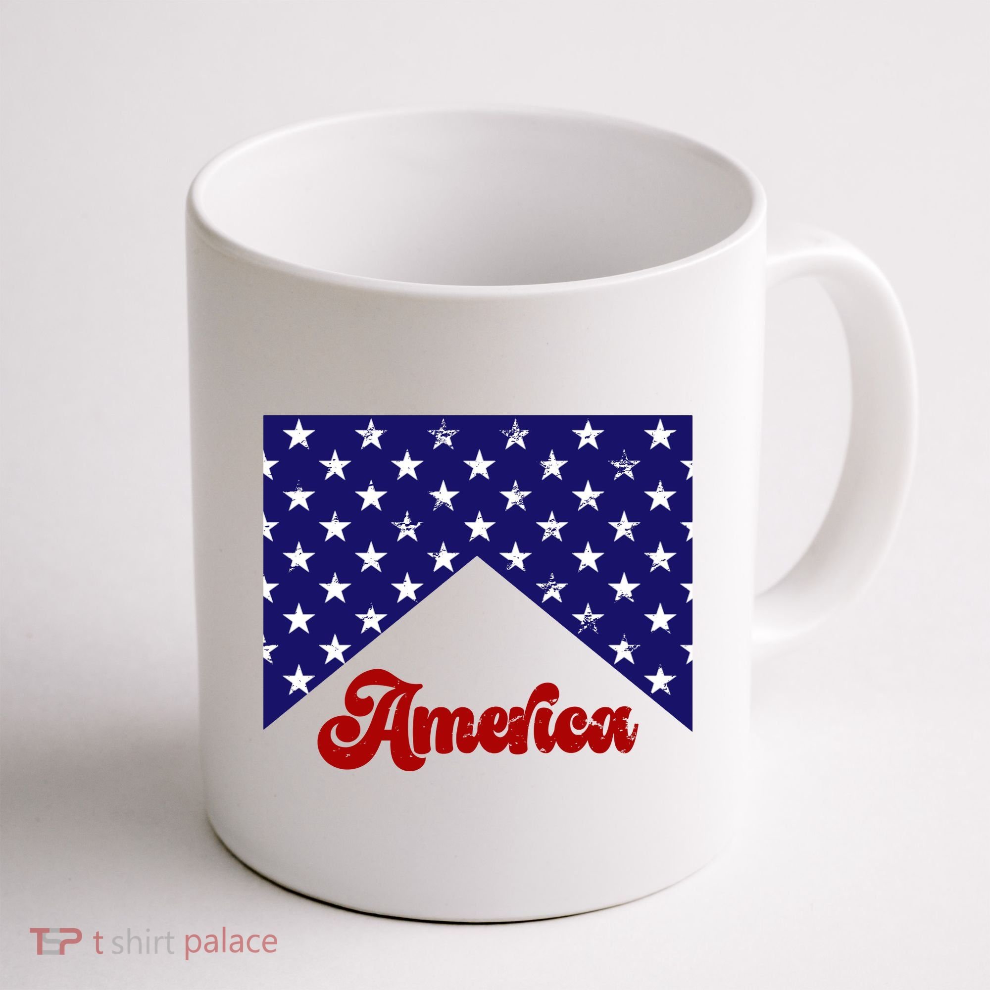 4th Of July Independence Day America Retro Pattern Coffee Mug