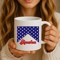4th Of July Independence Day America Retro Pattern Coffee Mug thumb 3