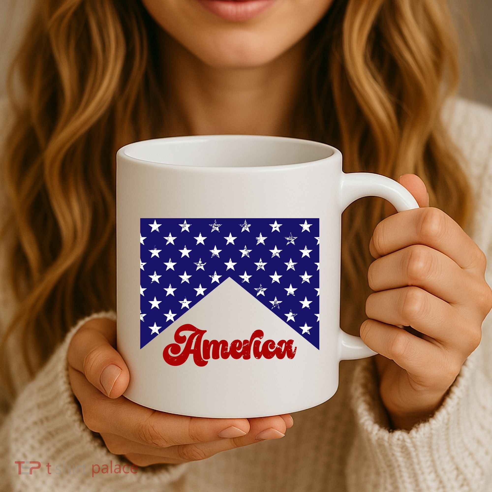 4th Of July Independence Day America Retro Pattern Coffee Mug