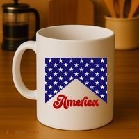 4th Of July Independence Day America Retro Pattern Coffee Mug thumb 4