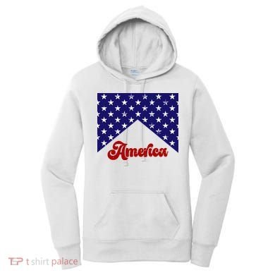 4th Of July Independence Day America Retro Pattern Women's Hoodie